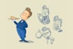create a model sheet of your character in cartoon style