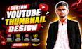 design eye catchy youtube thumbnail