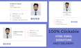 create clickable html email signature with different design