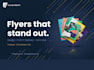 design a professional flyer, poster or print material