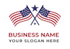 create USA flag logo design