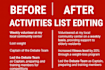 edit your common app activities list and supplemental essays