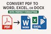 convert PDF to word, excel, or docx with perfect formatting