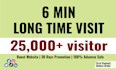 do 6min long time duration organic website traffic promotion