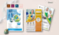 design professional, cleaning brochure postcard, and flyer