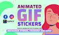 design custom animated GIF stickers for instagram, giphy, and marketing