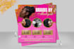 design glitter hair extension and lash extension flyer