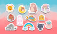design sticker, badge, label and unique logo