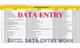 do excel data entry, web research, and virtual assistant for you