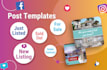 create real estate post templates canva editable