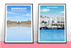 draw building, house, and landscape vector art illustration
