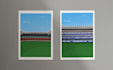 make football stadium to vector illustration poster