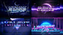 make 80s retro synthwave logo design neon and chrome effects