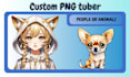 create a custom pngtuber  using ai and photoshop editing