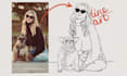 draw a minimalist pet remembrance line art from photo