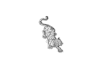 design an elegant fine line tattoo, minimalist botanical or animal art