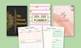 design kdp journal cover and interior, custom planner for low content