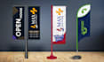 urgent design any type of flag, feather, drop, sail, or winder in 1 hour