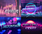 make 80s logo with vintage touch metallic chrome designs