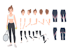 design 2d character illustration for animation with separated layers