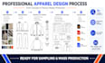 create production ready apparel tech packs and technical flat sketches