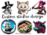 design unique and eye catching stickers for you