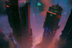 create cyberpunk and lofi illustration