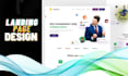 make a professional landing page design using elementor pro for your website