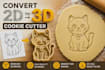 convert your image to 3d printable cookie,clay  cutter,stamps