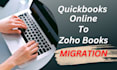 do migration from quickbooks online to zoho books