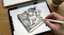 draw architectural design concept sketching in procreate
