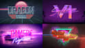 do 80s outrun retro logo styles in synthwave text designs