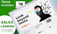 design sales page and landing page with thrive architect