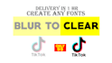 create any blur text to clear text in 1hr