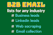 find b2b lead generation prospect email list building by linkedin