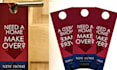 design door hanger invitation, post, rack cards design in 2 hours
