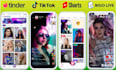 develop android, and IOS tiktok clone app with web admin panel