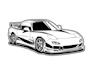 draw your car into black and white vector art