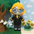 make a cute plush doll using felt fabric with felt eyes