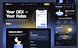 design crypto landing page, meme coin website, tokenomics, dapp design
