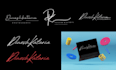 create an elegant signature script logo design