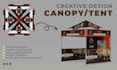 design creative canopy tent, table cover and flag
