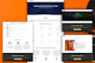 design an modern outstanding responsive landing page using a HTML CSS
