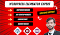 be elementor expert for full wordpress responsive website