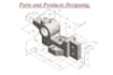 draw 2d mechanical drawings and do 3d modeling in autocad or pro e