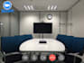 design a professional zoom virtual background office room