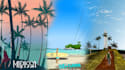 creative flat illustration landscape