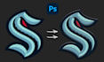 give logo realistic embroidered patch effect