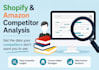 do competitor analysis and market research for shopify or amazon stores