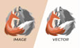 redraw, vectorize a logo or mascot in vector format